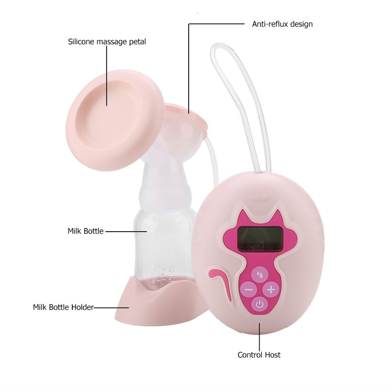 Single Electric Adjustable Suction Breast Pump Automatic Baby Breastfeeding Set