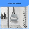 Medline Shower Chair with Backrest and Padded Armrests - 350