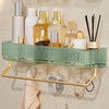 Bathroom Shelf Drill Free Alumimum Strong Load Bearing Wall Mounted