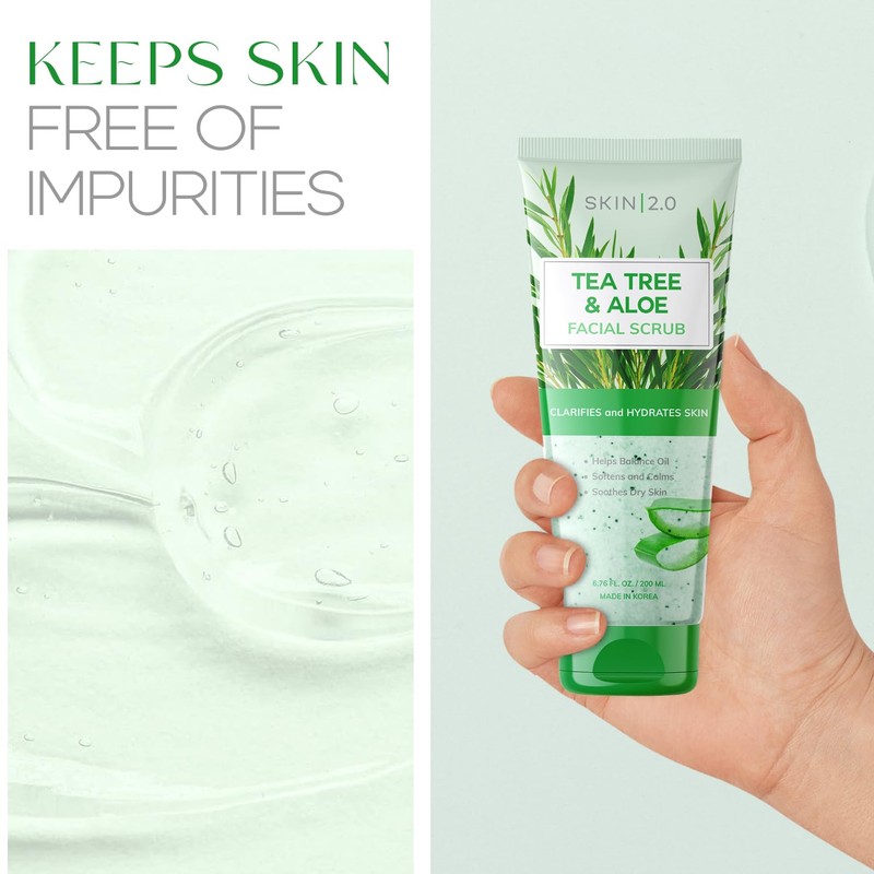Skin 2.0 Tea Tree & Aloe Exfoliating Scrub - Dermatologist