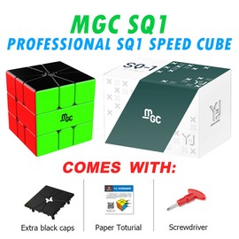 CuberShop MGC SQ1 - cubeta magnético cuadrado de velocidad sin adhesivos, con forma de YJ profesional SQ-1 rompecabezas mágico sin adhesivos, serie MGC Alien Brain Teaser Toy (MGC SQ 1 M - sin