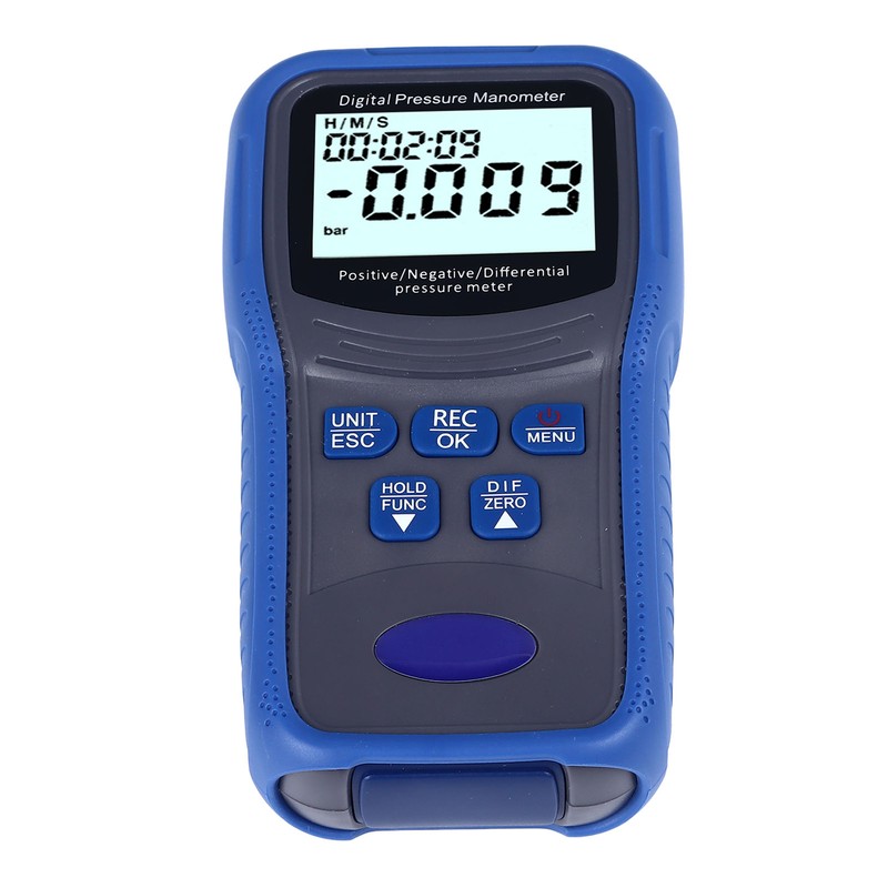 Digital Manometer High Accuracy 11 Units LCD Backlit Air Differential