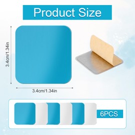 6pcs Under Cabinet Lights Magnetic Sticky, Metal Replacement Magnetic Strips with Adhesive Backing Magnet Lights Strip for Magnetic LED Lights & Under Counter Lights (Square)