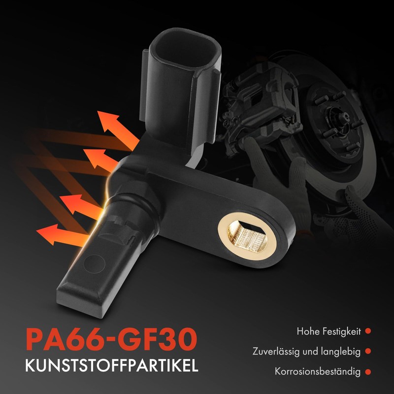 Frankberg ABS Sensor Wheel Speed Sensor 2-Pin Front Compatible with