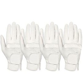 4 Mens All Weather Full Palm Cabretta Golf Gloves (Right) (Extra Large)