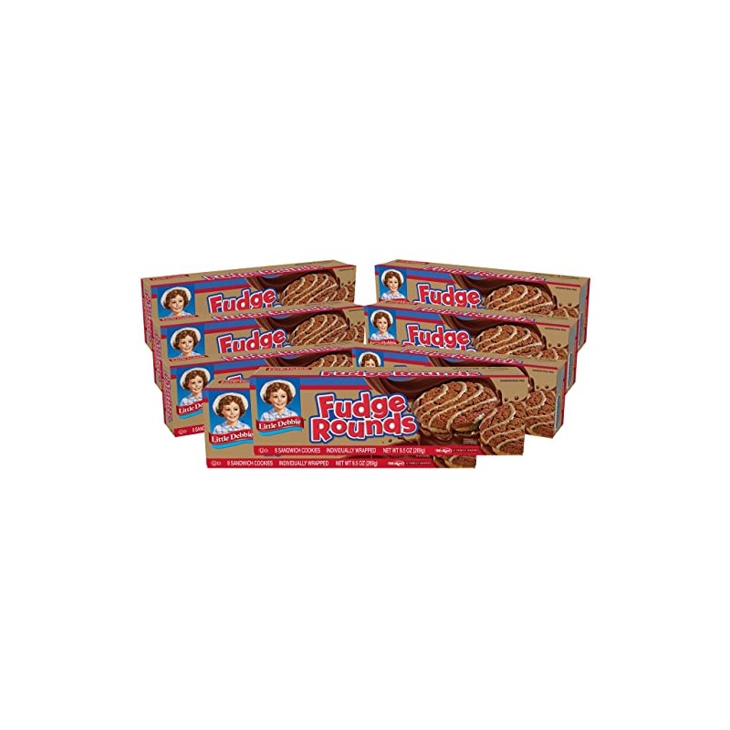 Little Debbie Fudge Rounds, 64 Sandwich Cookies (8 Boxes)