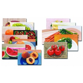 Fruits & Vegetables Posters Real Photo Classroom Decorations for Preschool Bulletin Boards & Circle Time 10 Large Picture Cards, Size 14/Large