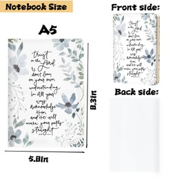 AOZHUO Bible Hard Shell Journal Notebook, Christian Gifts for Women, Floral Notebook, Inspirational Hardcover Notebooks,Journals for Writing Planner Note Taking 200 Sheets (5.8 x 8.3)-5