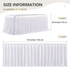 6ft Long White Table Skirt for Rectangle Tables Decorations -