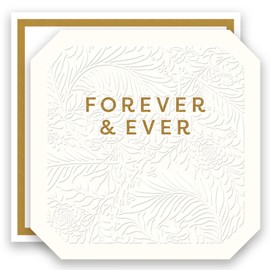 Pigment - Fox & Butler - Wedding Card - Forever & Ever Leaf Background Pattern -Made in the UK - WK809B - 160x176 - for Male/Female