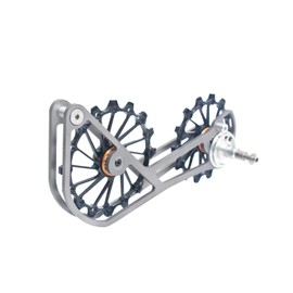 SwishTi Road Cyclocross Gravel E-Bike Bicycle Bike Rear Derailleur Oversized Pulley Wheel System Cage OSPW Cycling for Sram Red/Force/Rival Mechanical 10/11 Speed use (Black)