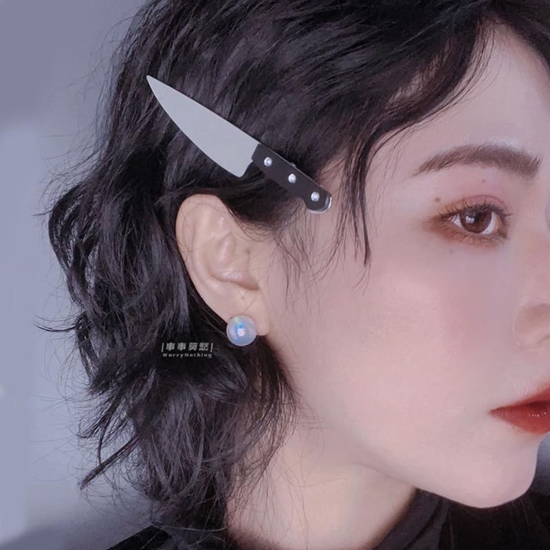 Comimark 6 pcs Trendy Gothic Punk Knife Hair Clips, Hairpins,