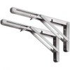 Fold Shelf Brackets (10 inch, Stainless Steel)