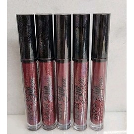 NYX Lot Of 5 -NYX SLIP TEASE FULL COLOR LIP OIL LIPSTICK #STLO09 Fire Dancer.