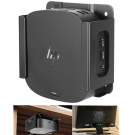 Metal VESA Mount and Under Desk Mount for HP USB-C Dock G5 Wall Mount,Designed for Docking Station Mounting Holder Compatible with HP USB-C Dock G5, (Black Holder Only)