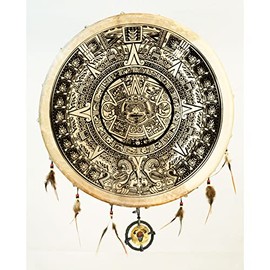 Shaman drum goat 16 inch Maya Style