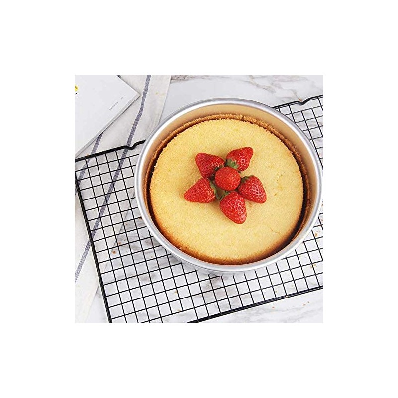 Flunyina 8 Packs 4" Aluminium Round Cake Pan Chiffon Cake