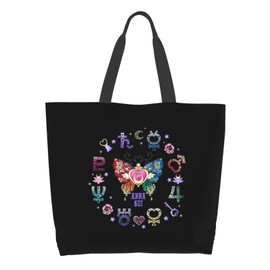 [MINIER] Sailor Moon Eco Bag, Women's Tote Bag, Shoulder Bag, Large Capacity Shopping Bag, Convenience Store Bag, Lightweight, Waterproof, Handbag, Shopping Bag, Multi-functional Portable Folding