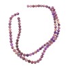 KONTONTY 2Pcs Emperor Stone Bead Bracelet Smooth Surface Natural Stone