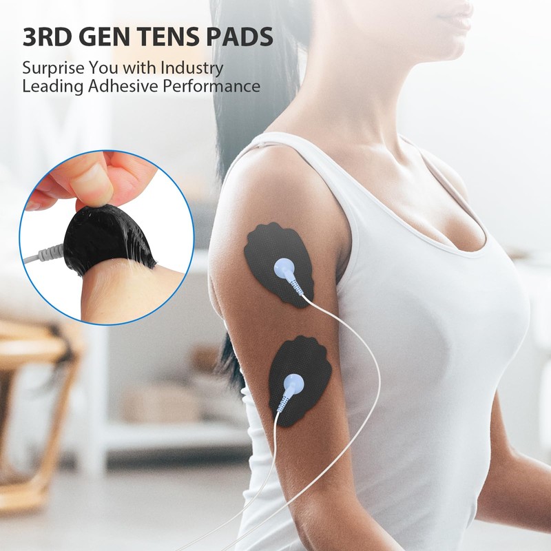 TENS Unit Electrode Pads NURSAL 20 Pack 3.5mm Snap EMS