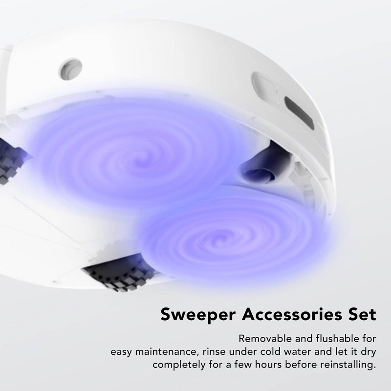 Side Brush Strainer White Gray Mopping Cloth Compatible for J1