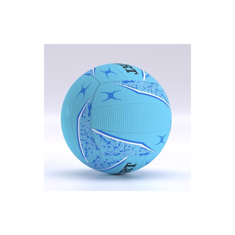Gilbert APT Training Netball, All Blue, Size 4