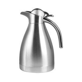 Teqooza 34 oz Food-grade Stainless Steel Thermal Carafe, Double Walled Vacuum Insulated Storage Pot with Press Button Top, 12+ Hrs Heat&Cold Retention for Coffee,Tea,Beverage, Silver (1.0L)