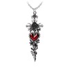 Alchemy Gothic Cross of the Dark Kiss Pendant