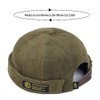 XYIYI Khaki Men Corduroy Docker Cap Beanie Sailor Cap Worker