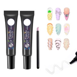 3D Skulptur Nail Gel,2pcs 3D Gel Nail Art,Rhinestone Glue,Rhinestone Glue Gel,fur Nageldesign Sculpting Nagelmodellage