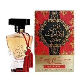 Ard al Zaafaran Shams Al Emarat Khususi Red Oud for Unisex Eau de Parfum Spray, 3.4 Ounce