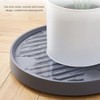 Flowerpot Tray with Hidden Wheels, 360°Rotating Planter Pallet 12.2-Inch Base