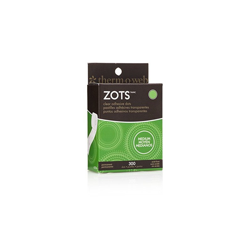 iCraft Zots Clear Adhesive Dots, Medium, 3/8" Diameter x 1/64"