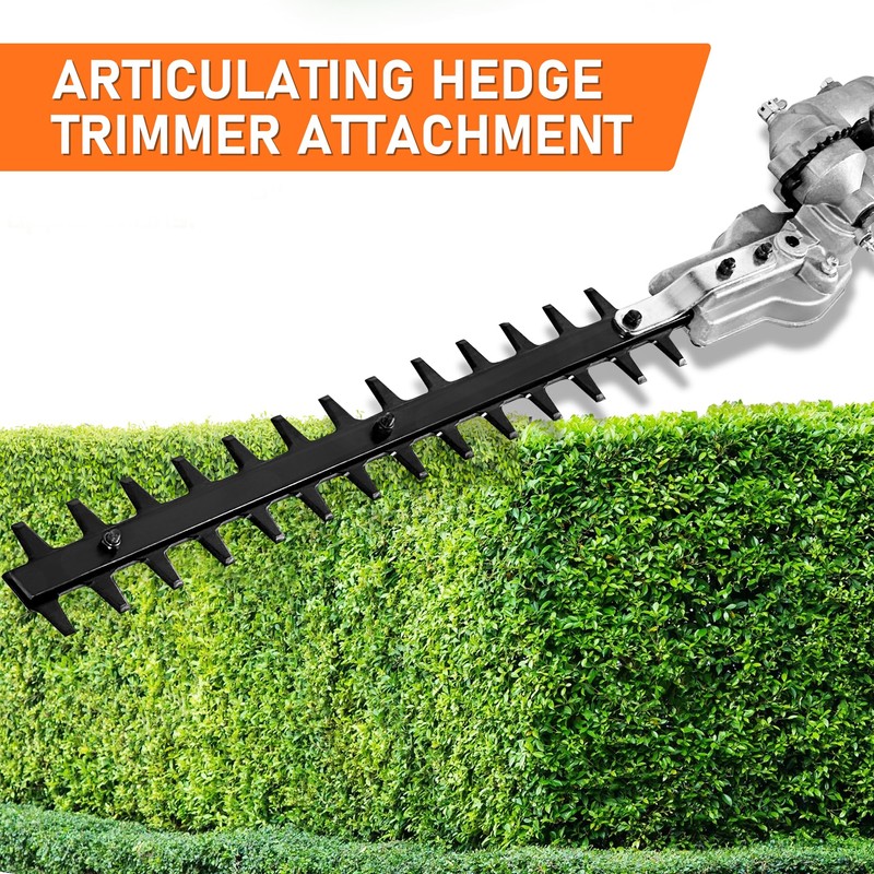 VIYUKI 16 in. Articulating Hedge Trimmer Attachment Universal