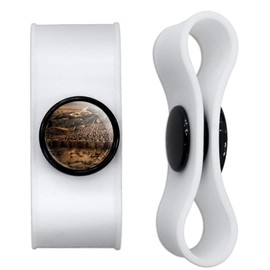 GRAPHICS & MORE Labyrinth Hedge Maze Goblin City Headphone Earbud Cord Wrap - Charging Cable Manager - Wire Organizer Set of 2 - White