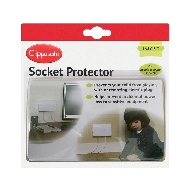 Clippasafe Socket Protector- Stone White (2 Pack)