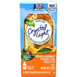 Crystal Light Peach Mango Green Tea On The Go Drink Mix 10 Sachets 23.2g