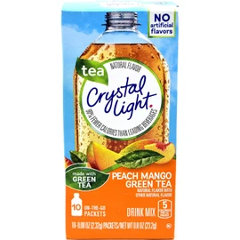 Crystal Light Peach Mango Green Tea On The Go Drink Mix 10 Sachets 23.2g