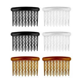 TPZORJX Pack of 6 Hair Combs for Clip-in, Hair Comb, French Twist Hair Combs, Plastic Side Combs with 17 Teeth Hair Comb for Girls and Women