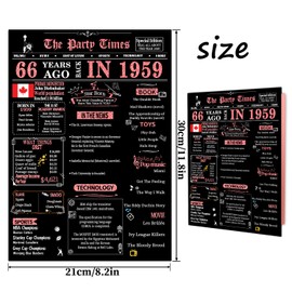 66th Birthday Cards, 66th Black Pink Birthday Decorations, Best 66 year old Birthday Gifts for Women Mother, Happy Birthday Cards for Wife