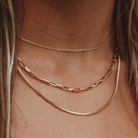 Necklaces for Women Gold Necklace Women Layered Necklace for Women Pearl Coin Charm Necklace Stackable Paperclip Chain Necklace Dainty Gold Necklace Stack Gold Jewelry Gifts for Women