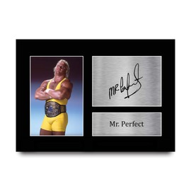 HWC Trading A4 Mr Perfect Gifts Printed Signed Autograph Picture for WWE & WWF Memorabilia Fans - A4