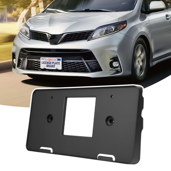 Heavy-Duty ABS Front License Plate Bracket Compatible with 2018-2020 Toyota
