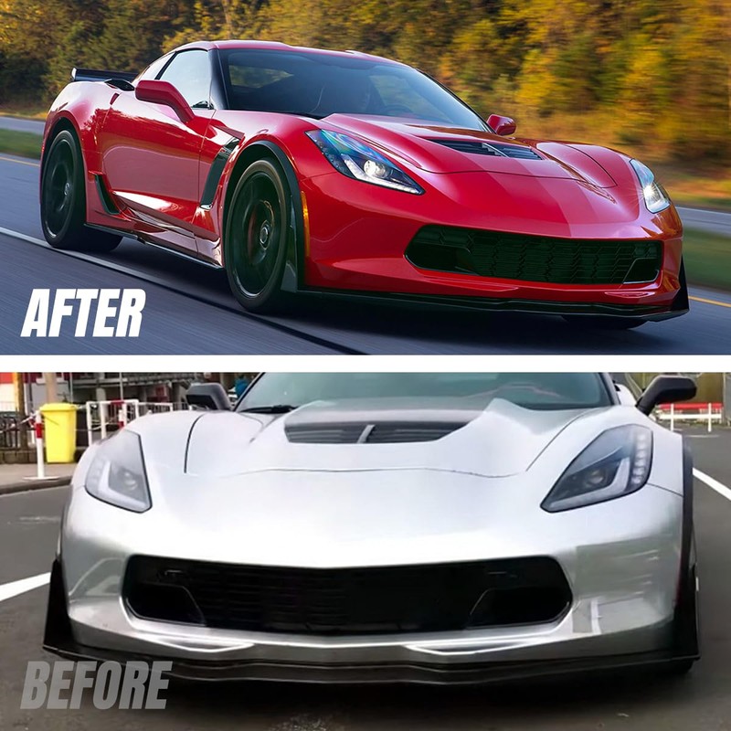 TMNIFLEG Front Grill Grille Compatible with Corvette C7 2014 2015