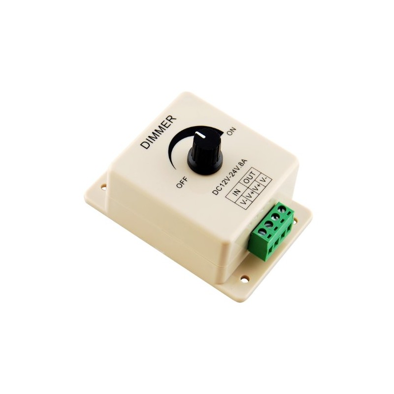 Manual Dimmer Switch for LED Strip Light, 12V 8A Mountable