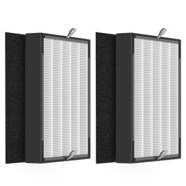 GoKBNY 2-Pack 45i and Flex True HEPA Replacement Filter Compatible with A len BreatheSmart Flex and 45i Purifier, 2×2-in-1 H13 True HEPA Filters + 2×Carbon Pre-Filters（Pure True HEPA Filter Version）