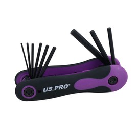 AB Tools 3pc Folding Allen Hex Star Torx Key Wrench Set Metric + Imperial 27 Sizes Pocket