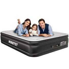 Nyabtst Air Mattress Queen with Built in Pump - 16 Inch Sturdy Blow Up Mattress - 3 Minutes Inflatable Mattress for Home or Camping - Air Bed Max Weight Capacity 660 lbs