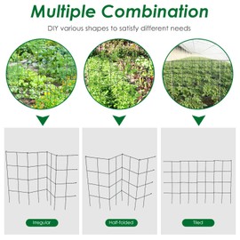 ReunionG 4 Pack Tomato Cages for Garden, 39 Inch High Square Plant Support, Tall Tomato Stakes Garden Trellis for Climbing Plants, Vegetables, Flowers