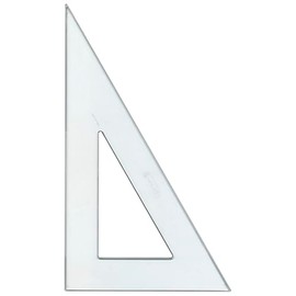 Westcott Student Grade Polystyrene Triangle, 30 and 60 Degrees, 12 Inches, Clear
